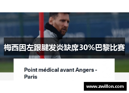 梅西因左跟腱发炎缺席30%巴黎比赛